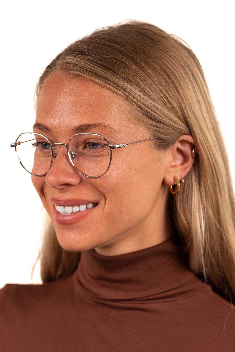 Gucci GG0684O 001 Eyeglasses Shiny Gold 51mm Round Frame GUCCI GG0684O Womens Round Blue Light Glasses in Gold  main image 2