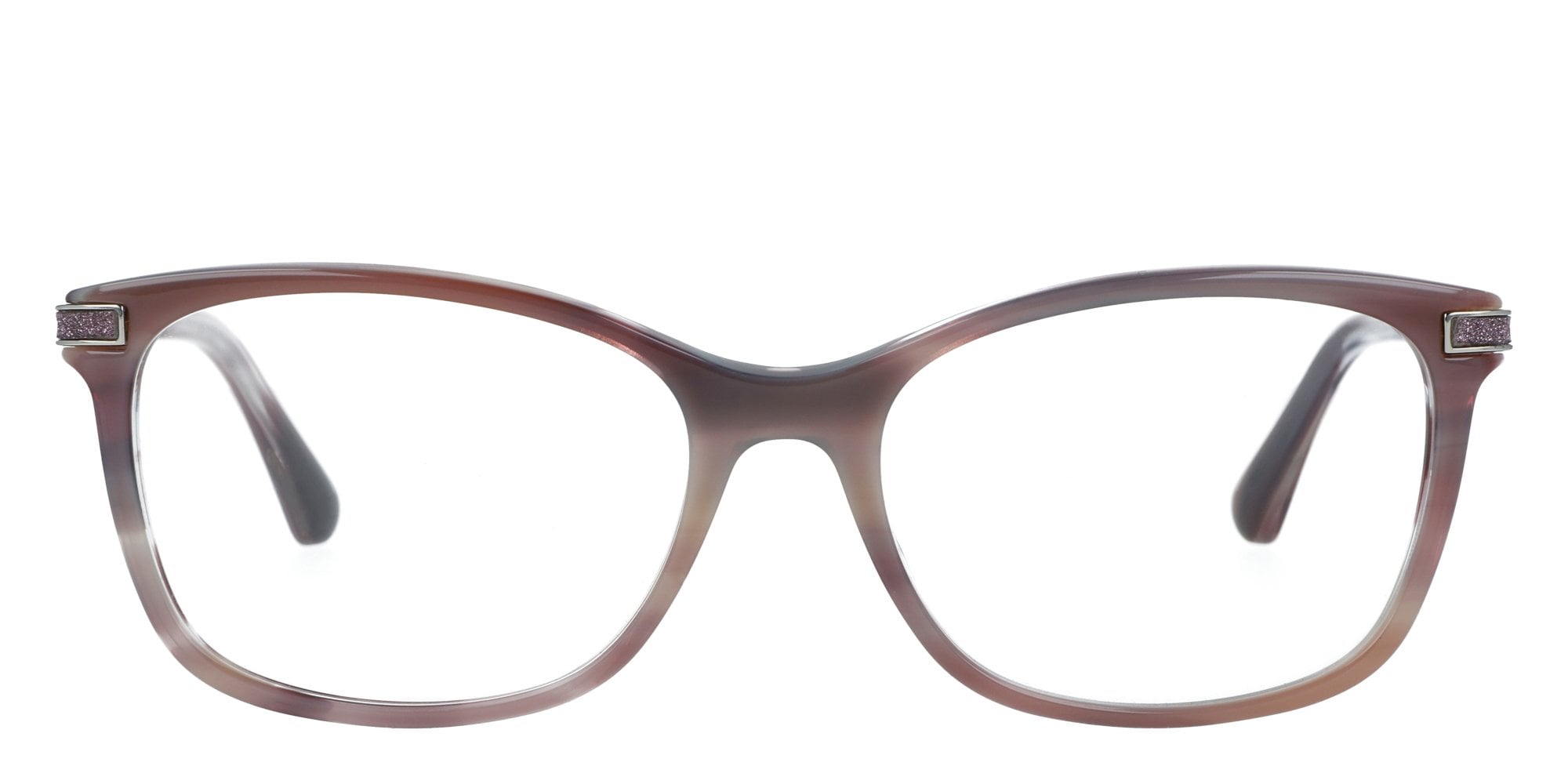 Striped Pink Jimmy Choo JC269 Eyeglasses — Rectangle | KITS