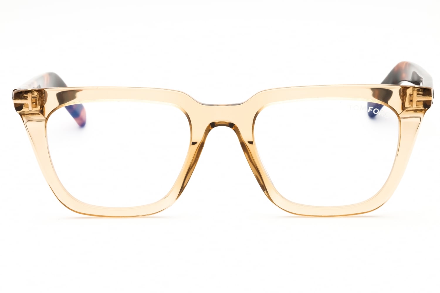EUC Tom Ford Clear/Matte Gold Cat-Eye Glasses Tom Ford FT6117-B Glasses 030 Shiny Deep Gold - eye-oo.com main image 3