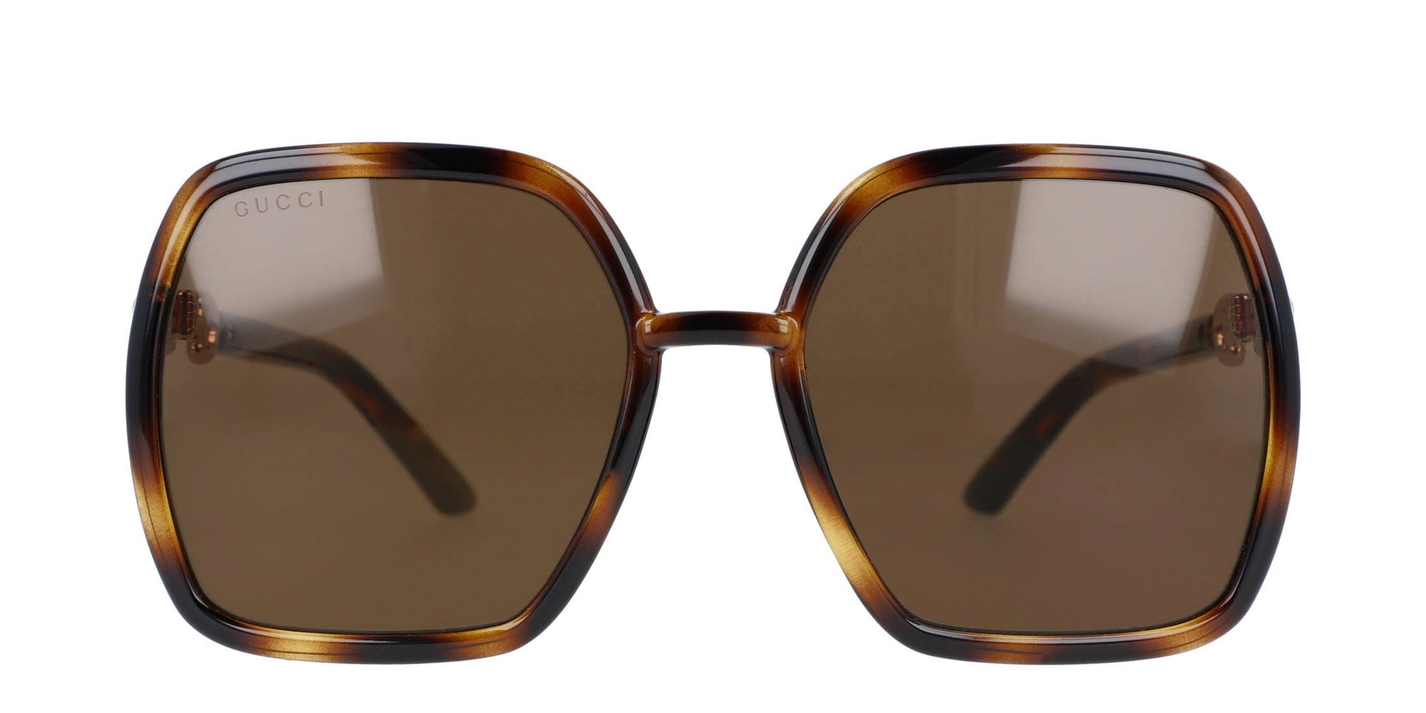 Havana Gucci GG0890S Sunglasses — Rectangle | KITS