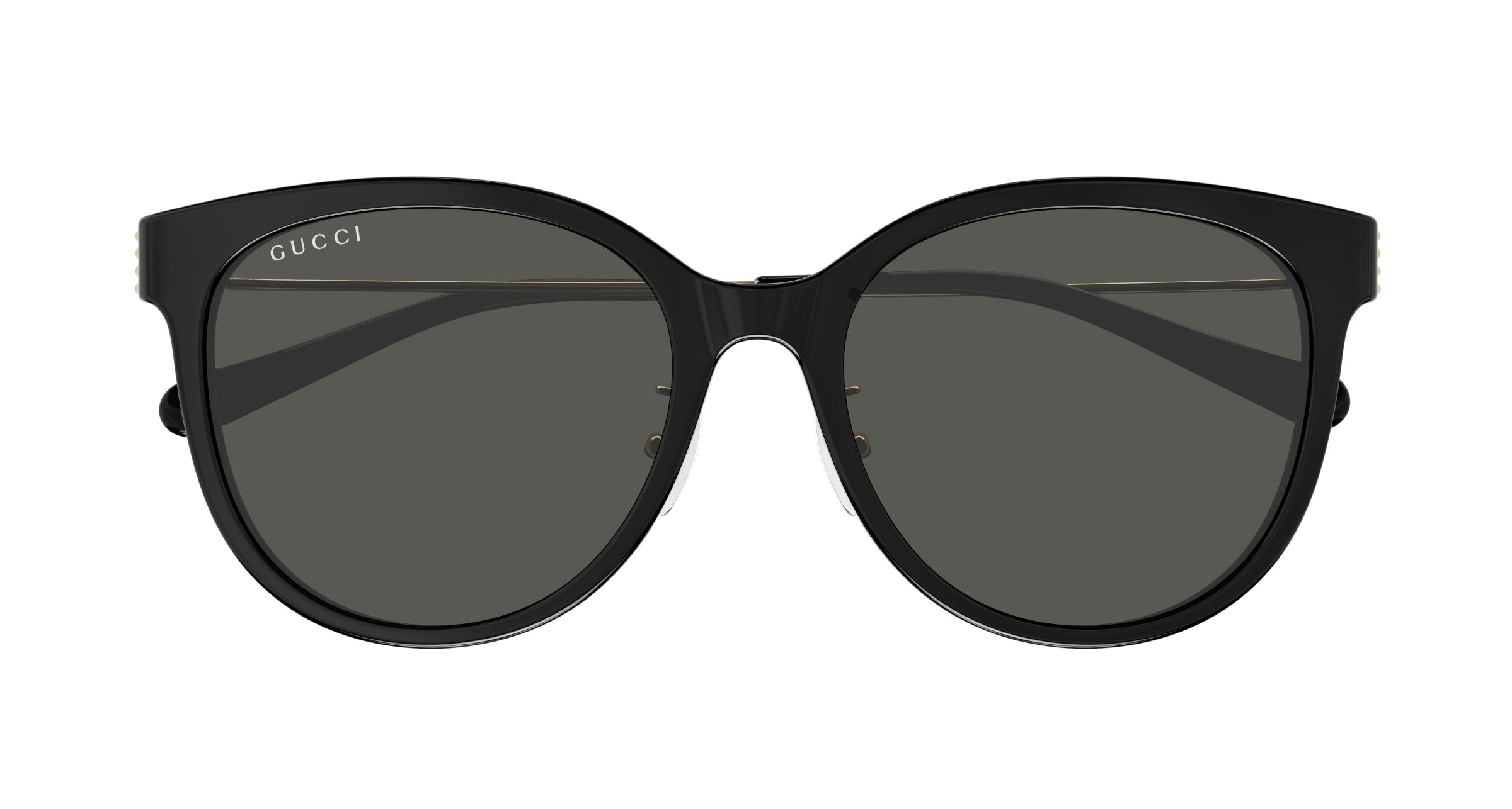Black Gold Gucci GG1883SK Sunglasses — Round | KITS