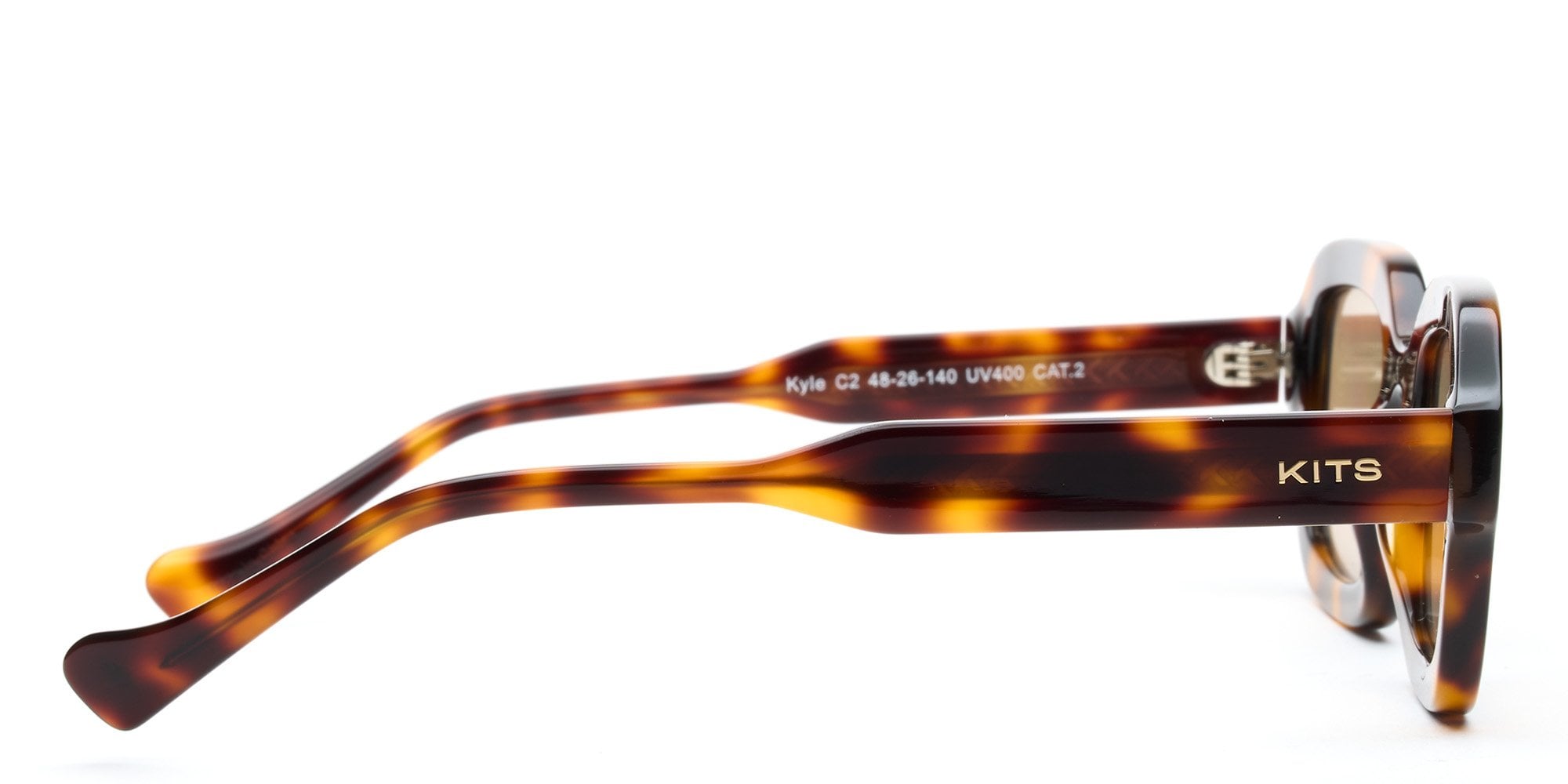 NWT Kits Kyle Rectangular Black Frame Sunglasses with Rose Lenses Opticontacts.com -- KITS Kyle Sun main image 4