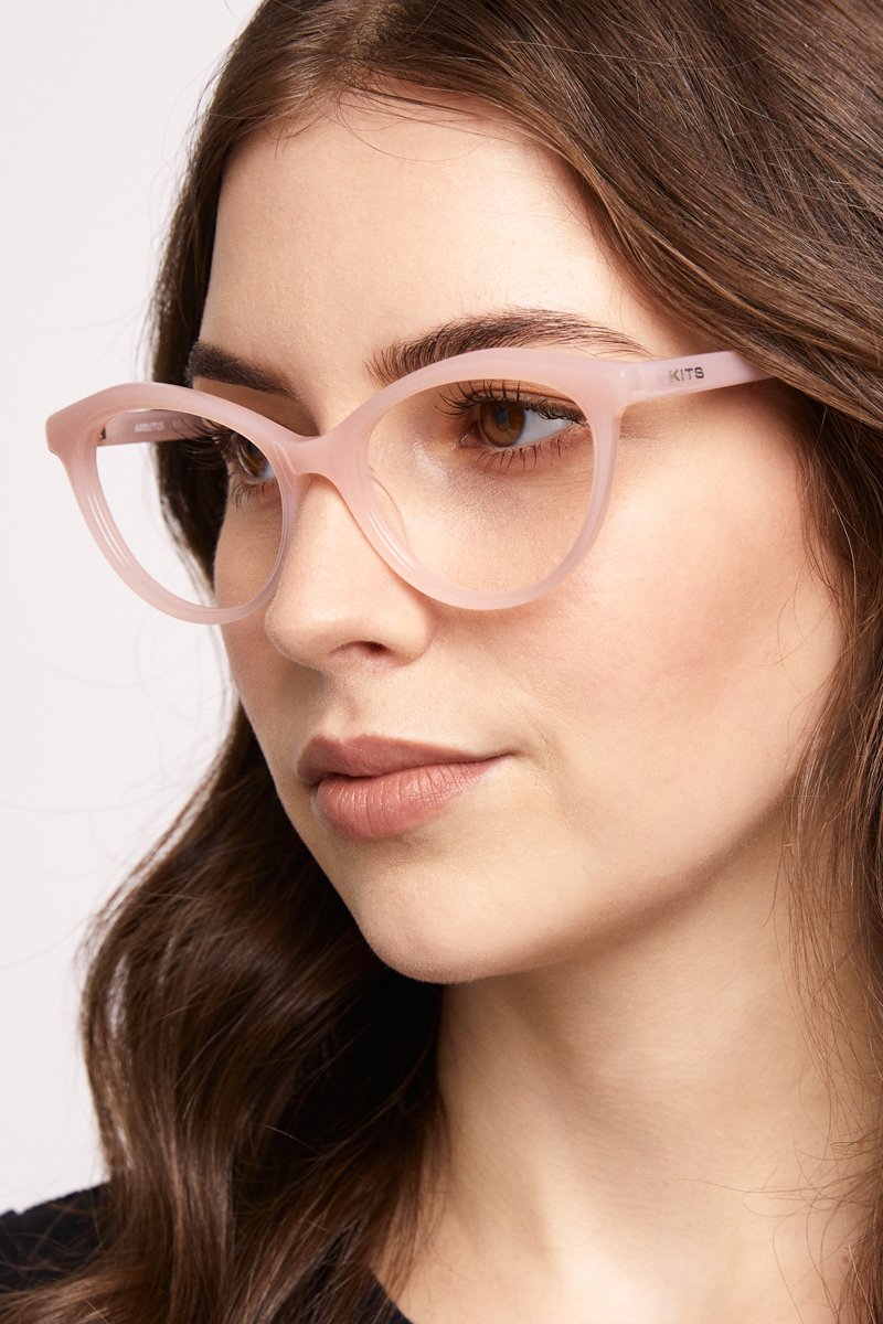 Image with model wearing glasses