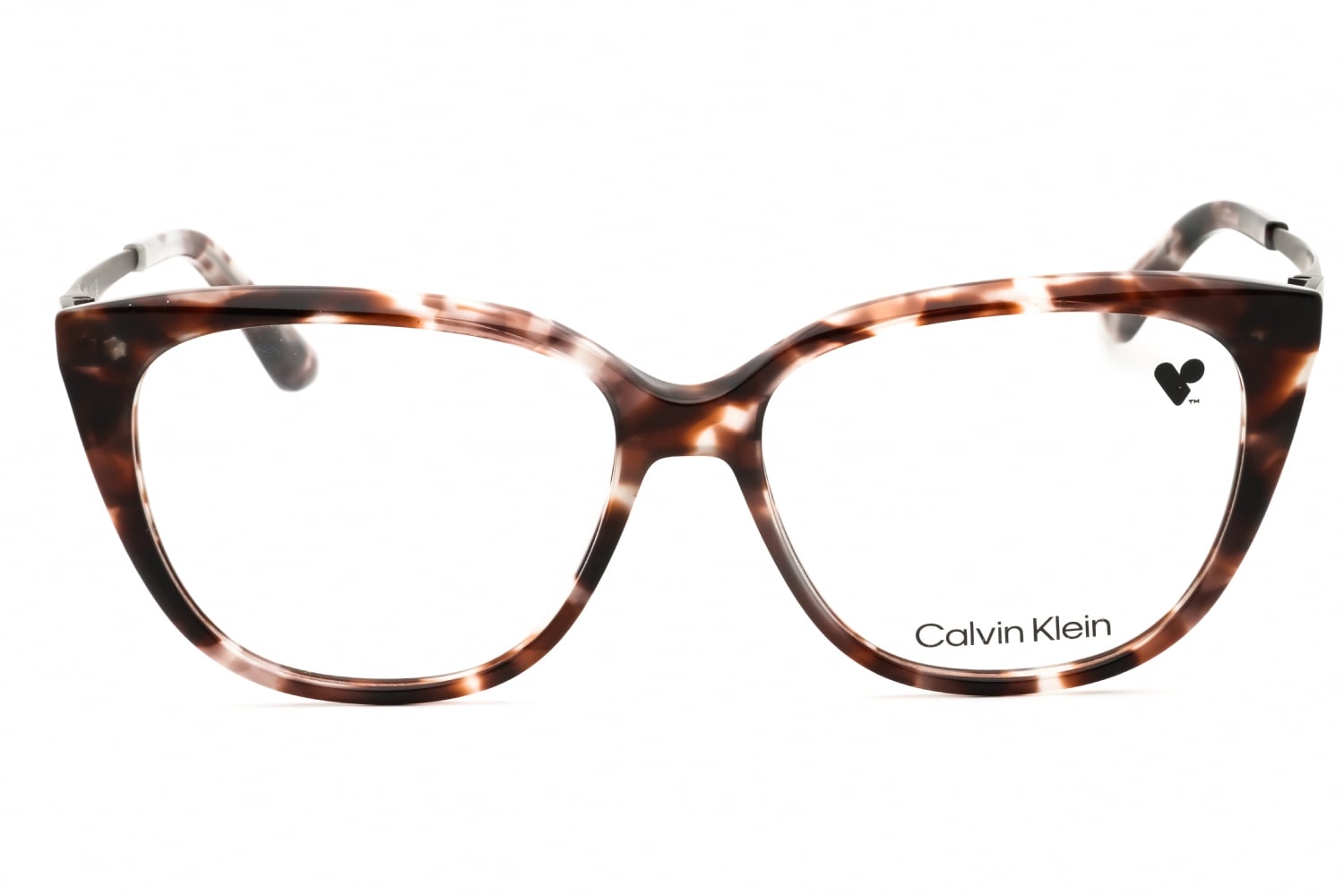New Calvin Klein Women\'s Dark Brown and Gold Cat Eyeglasses Frames CK Eyeglasses 23541 008 Black/Brown at Amazon Women main image 3