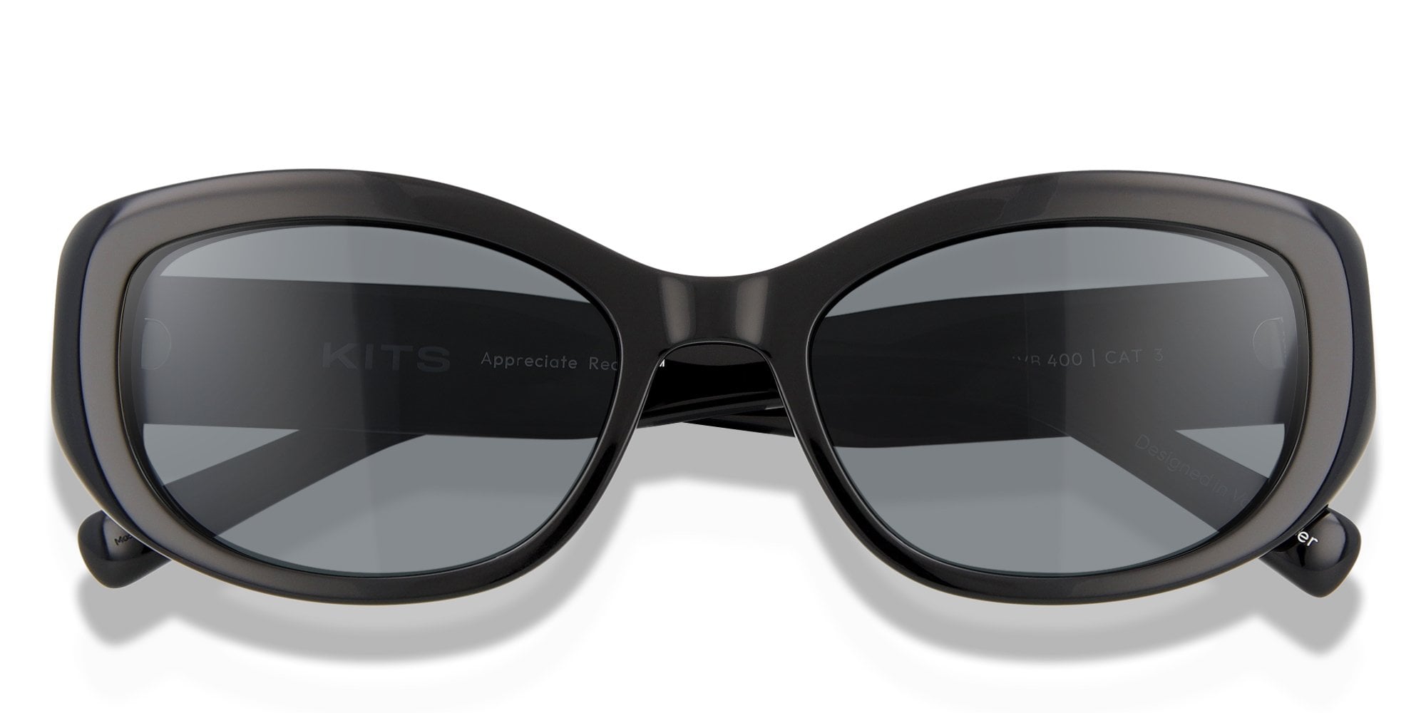 Black KITS Jace Sun Sunglasses — Cat Eye | KITS