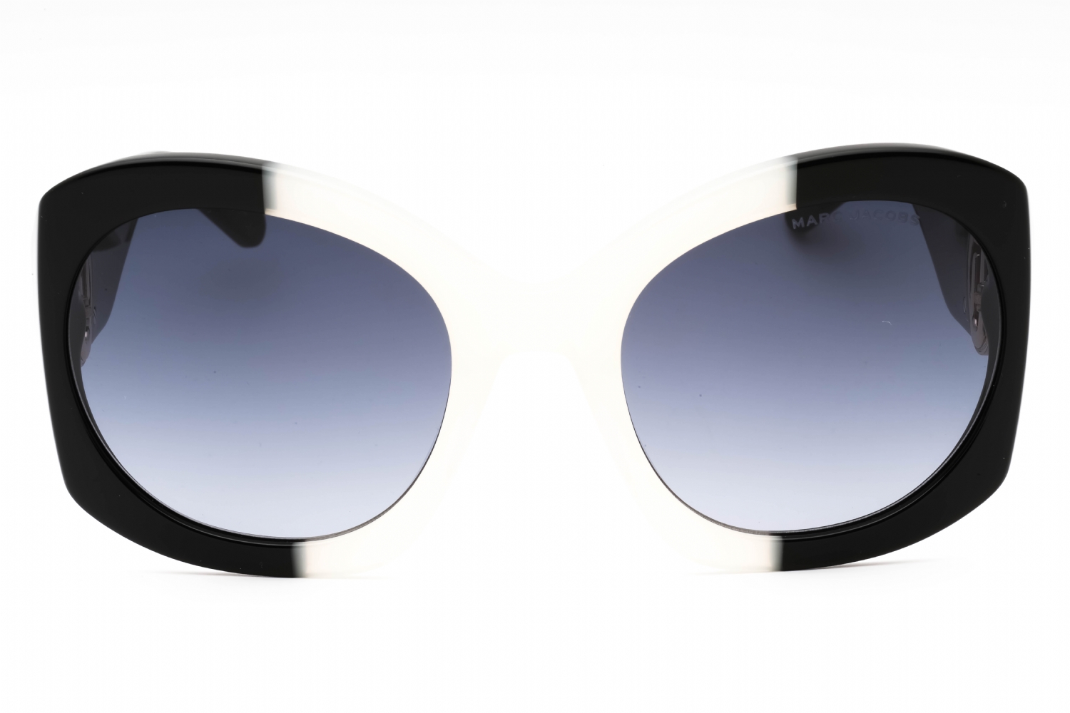 Marc Jacobs MARC 722/S 0CCP 9O Sunglasses White/Black Round Frame, Grey Lenses Marc Jacobs Sunglasses MARC-722-S 2M2/9O main image 4