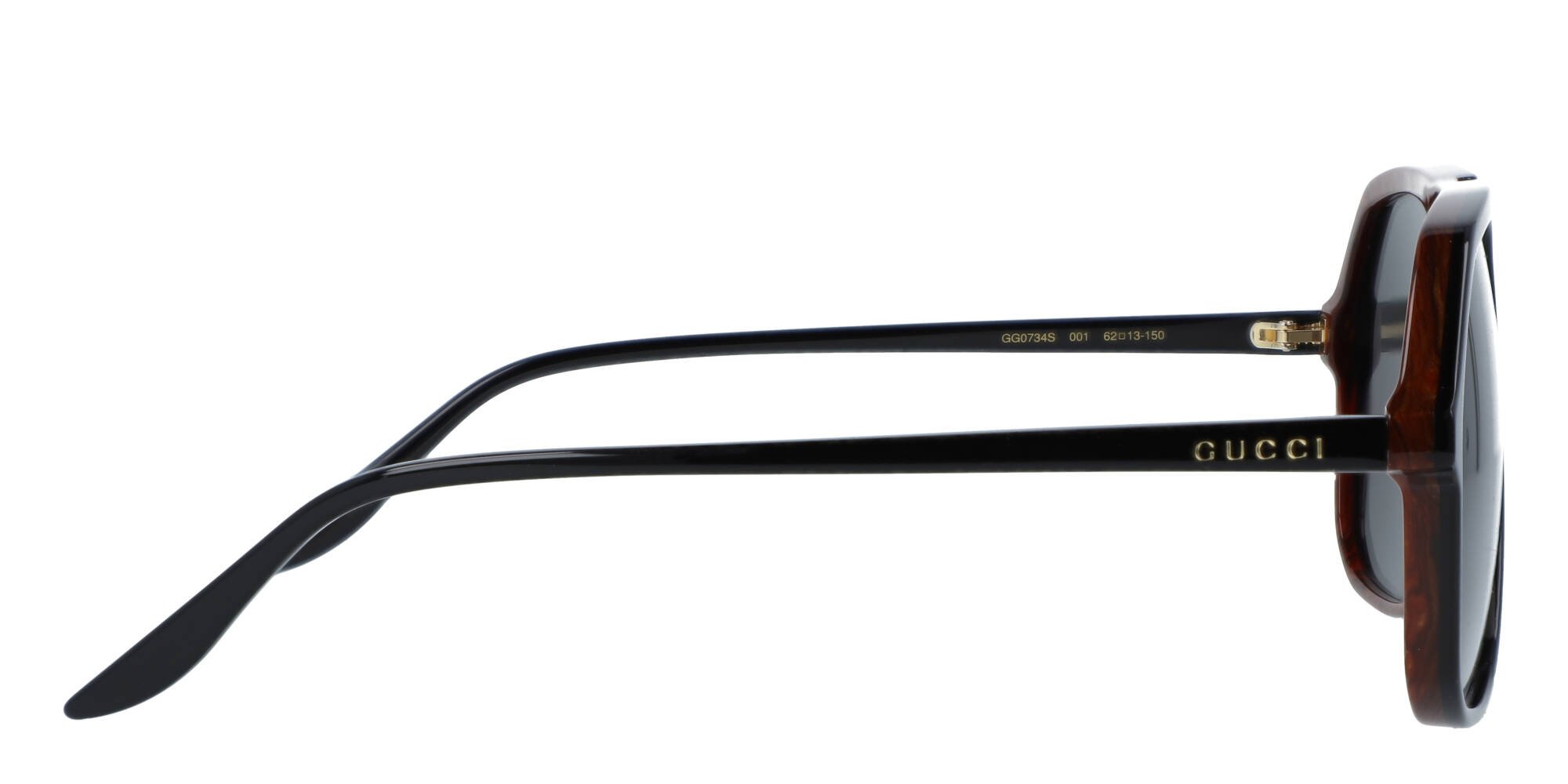 Black Gucci GG0734S Sunglasses — Aviator | KITS