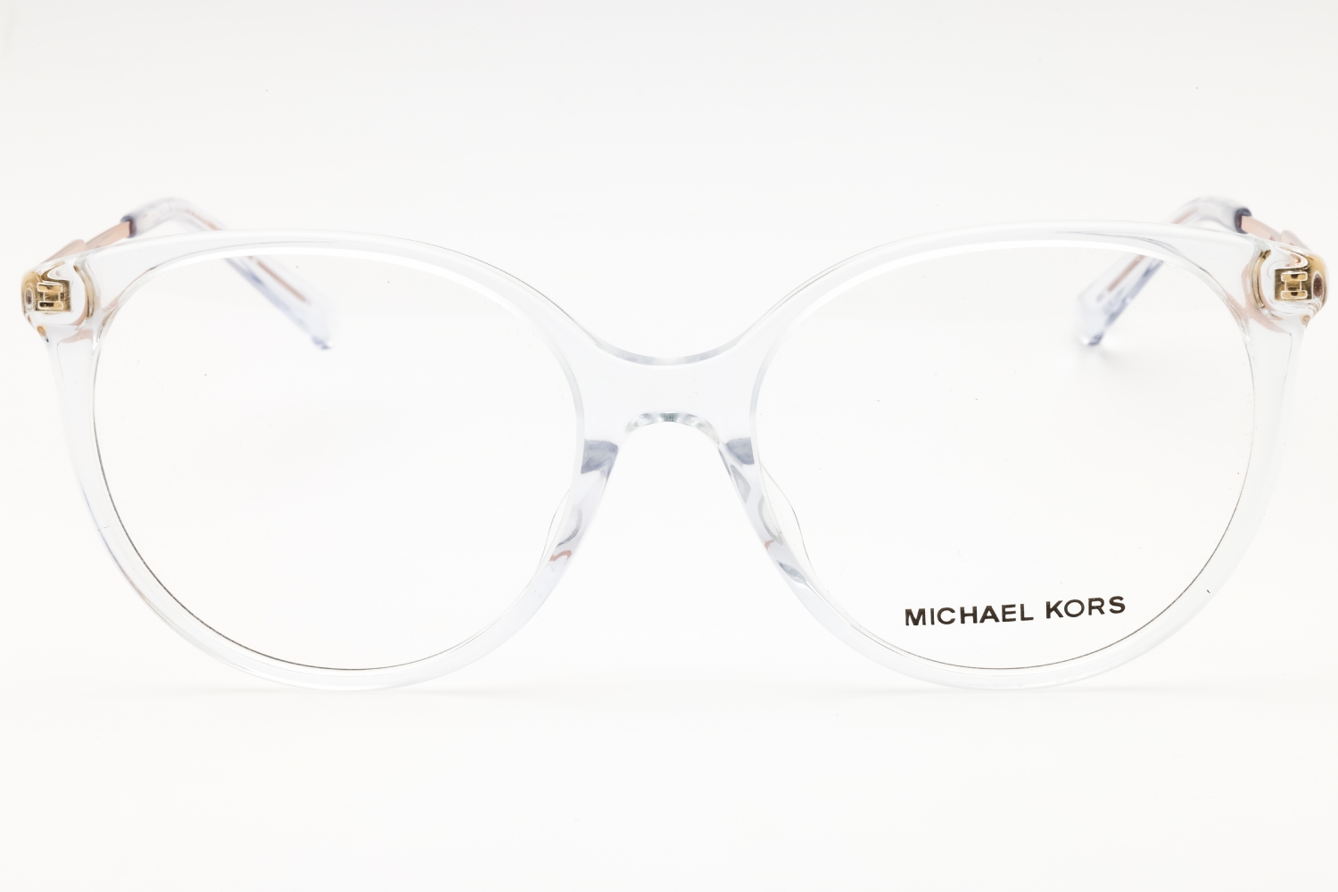 Michael Kors MK4093F Eyeglasses Transparent Plastic Round Michael Kors Palau MK4093 3015 Eyeglasses Women main image 4