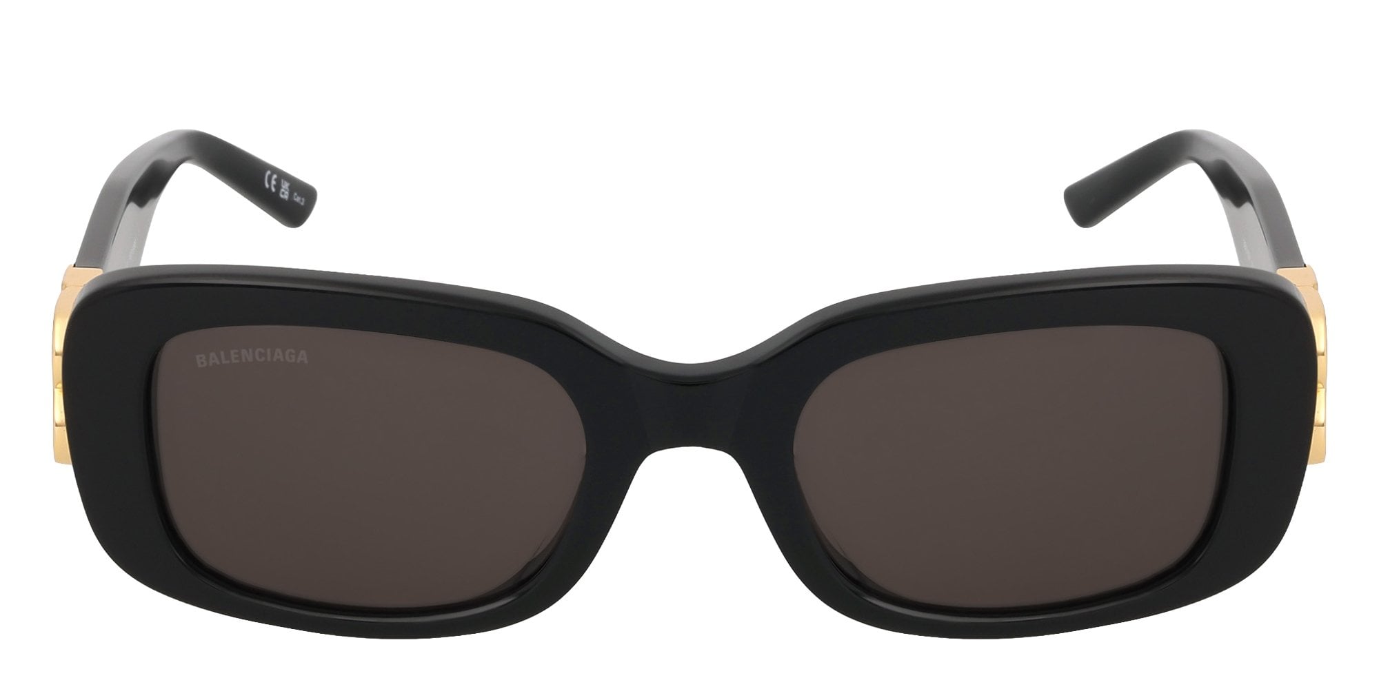 Black Balenciaga BB0310SK Sunglasses — Rectangle | KITS