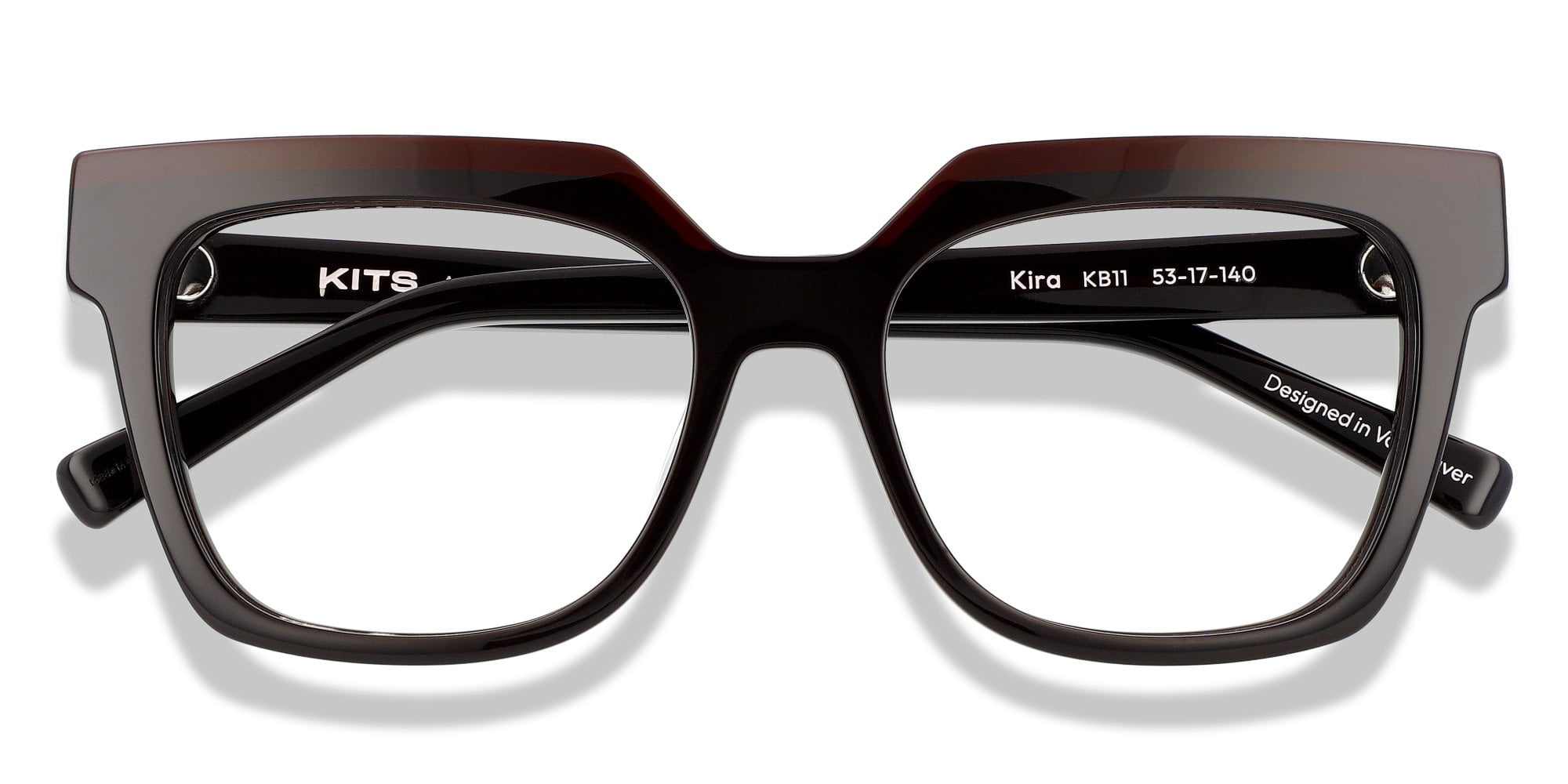 Transparent Black KITS Kira Eyeglasses — D Frame | KITS