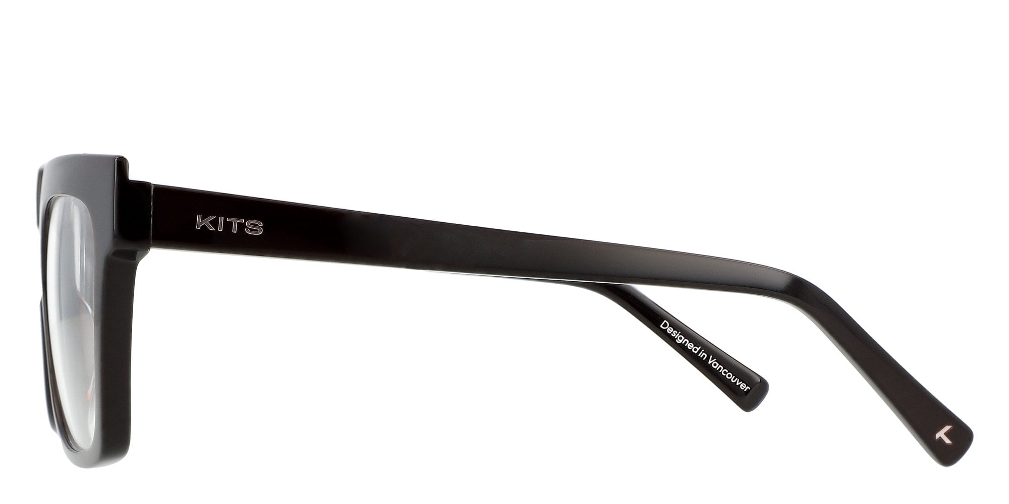 Transparent Black KITS Kira Eyeglasses — D Frame | KITS