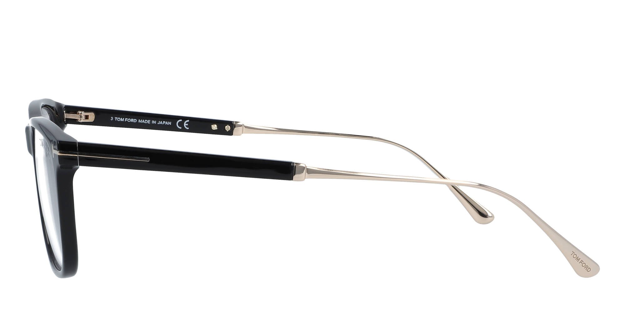 Black Shiny Rose Gold Tom Ford FT5589-B Eyeglasses — Rectangle | KITS