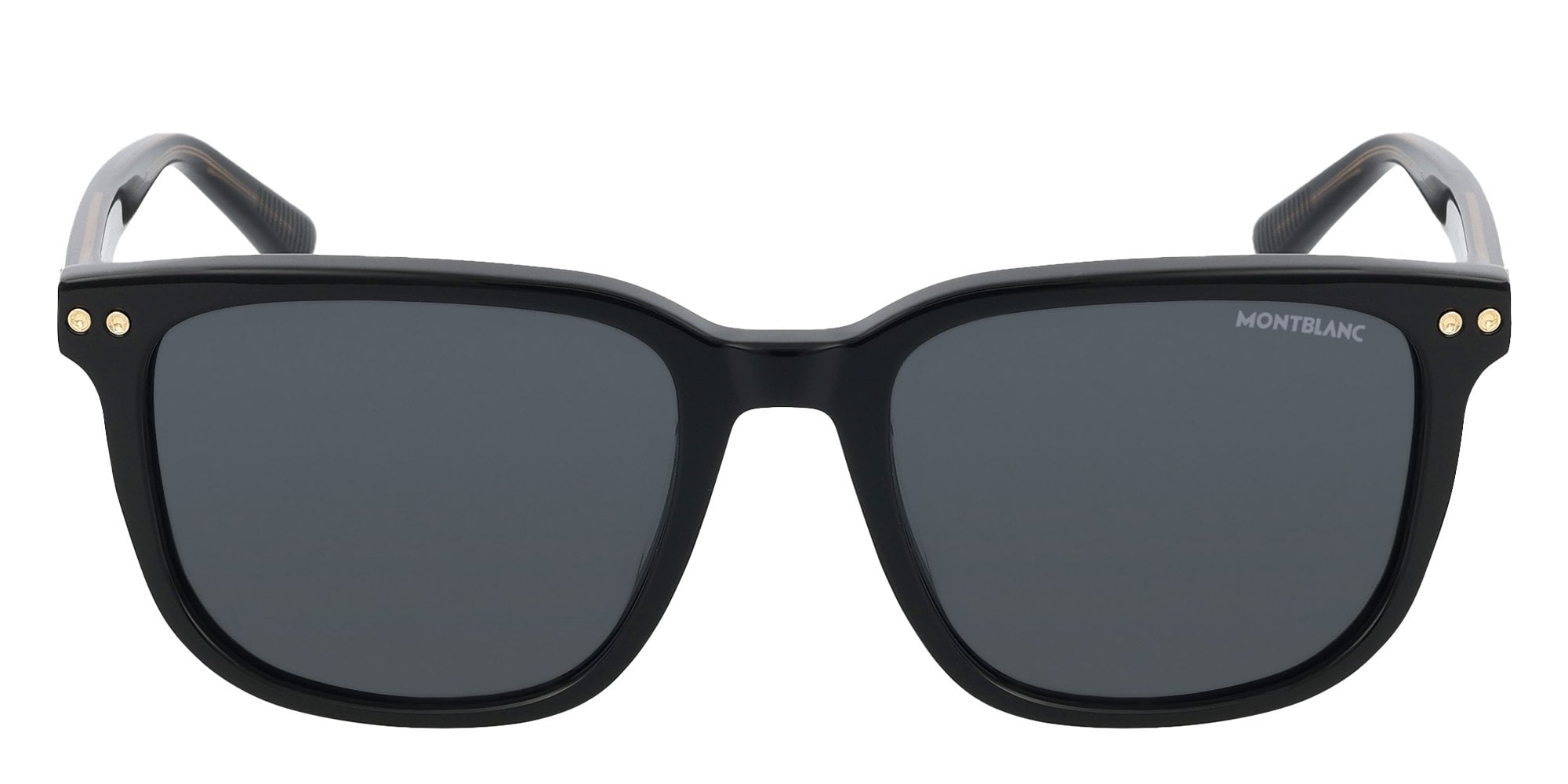 Black Montblanc MB0258SA Sunglasses — Rectangle | KITS