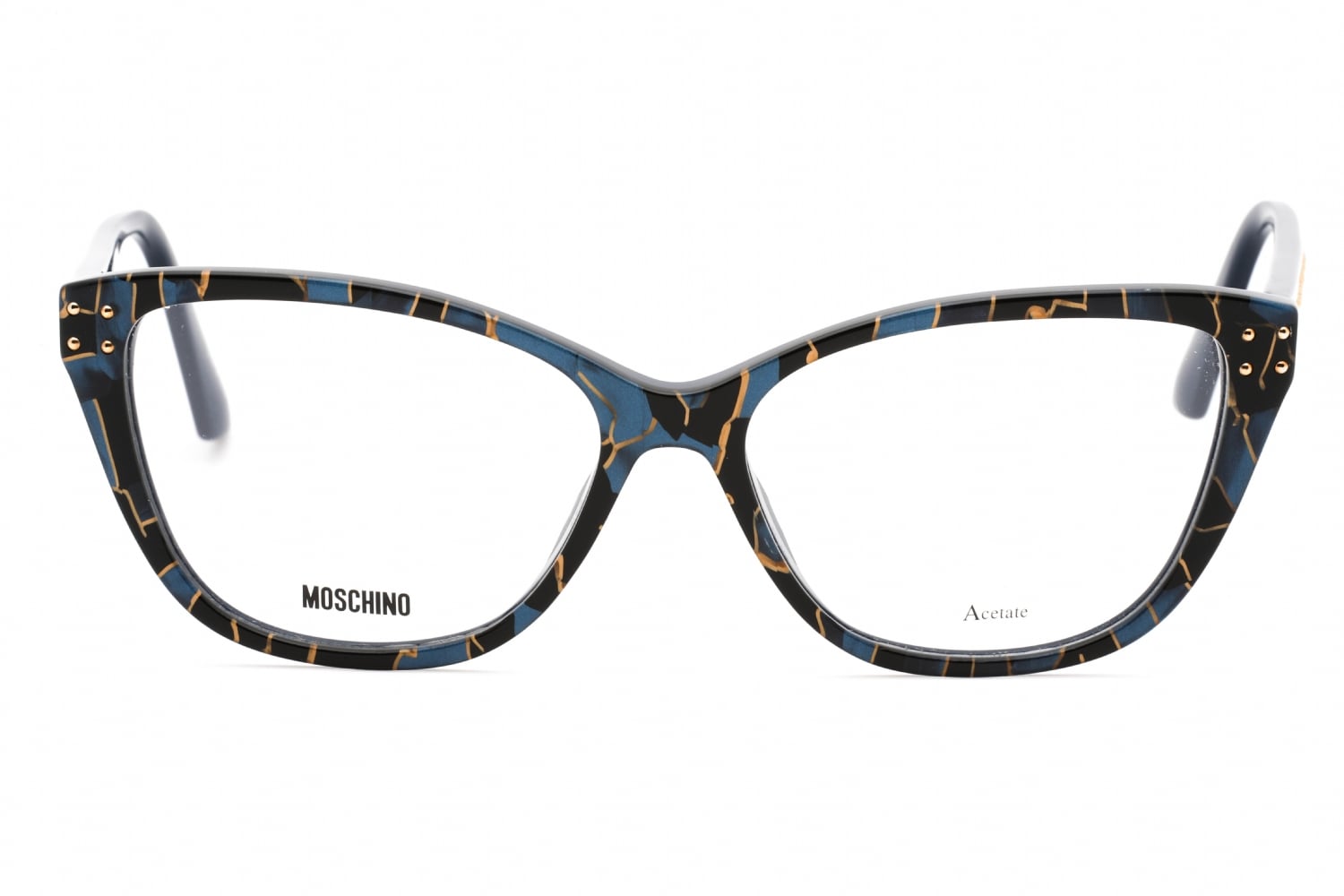 NEW MOSCHINO EYEGLASSES BLACK BLUE HAVANA WOMEN EYEWEAR MOSCHINO MOS583 0EDC 00 Opticontacts.com -- Moschino MOS583 main image 4