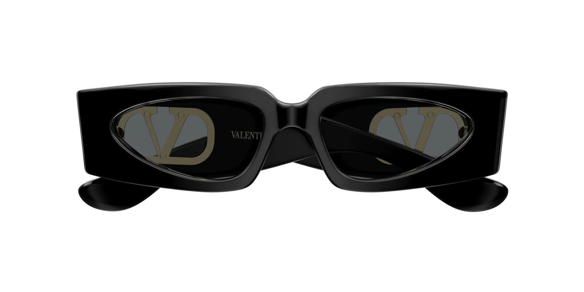 Black Valentino VG0001S Sunglasses — Rectangle | KITS