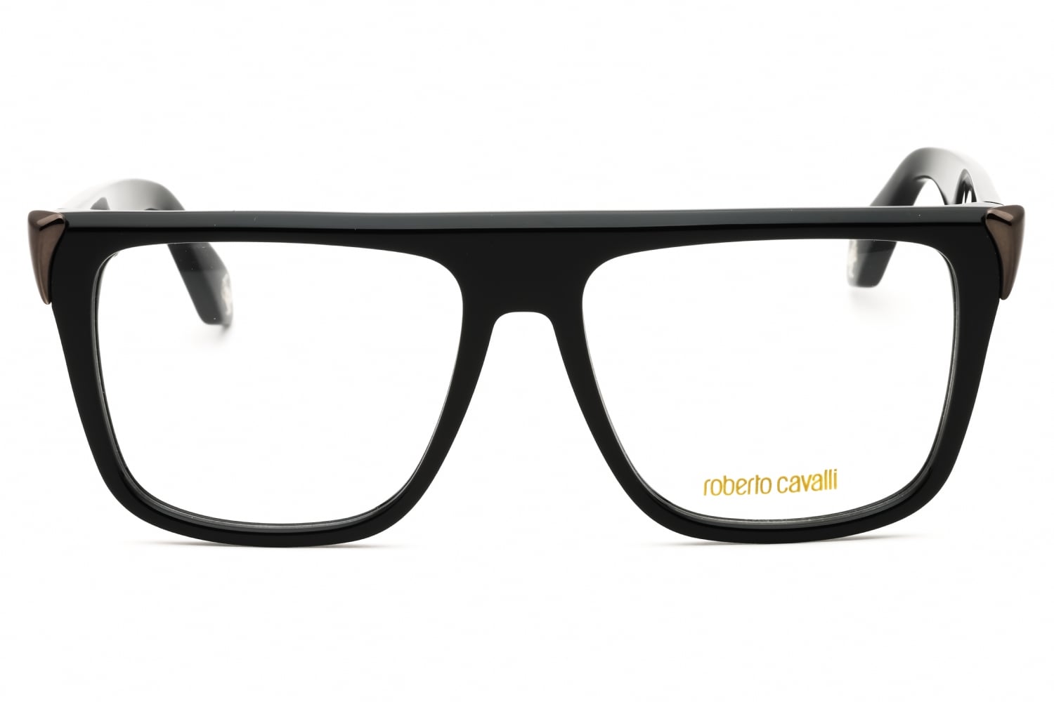 Roberto Cavalli VRC025V Eyeglasses Black Acetate Rectangular Kits.com -- Roberto Cavalli VRC025V main image 4