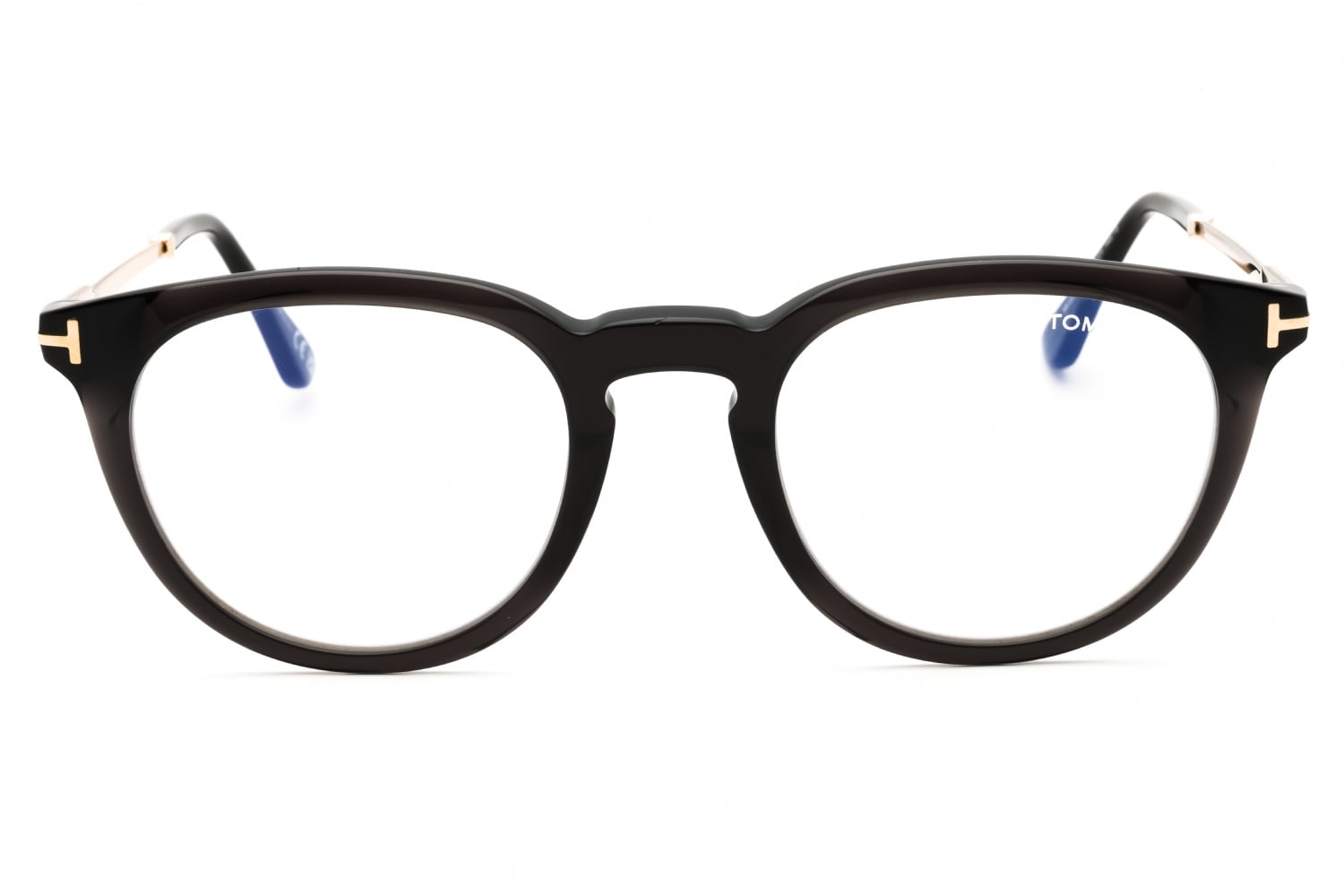 Tom Ford FT5905 Eyeglasses Black Acetate Round TOM FORD Round-Frame Acetate and Silver-Tone Optical Glasses  main image 4