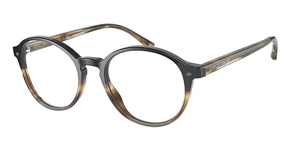 Giorgio Armani AR7004 - Striped Brown, Plastic, Round frame