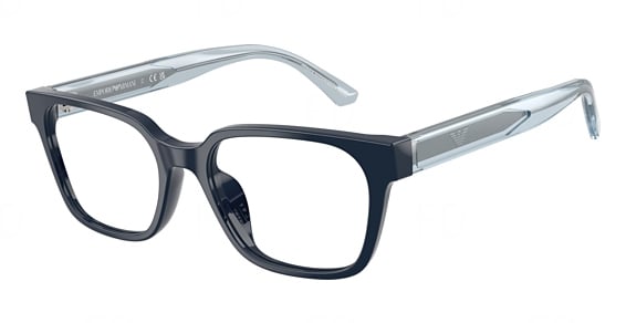 EMPORIO ARMANI KIDS EK3013U - Shiny Blue, Plastic, Rectangle frame