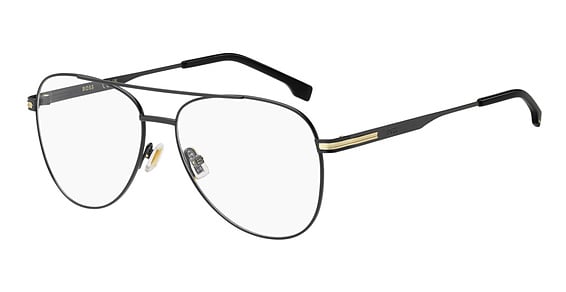 Hugo Boss Boss 1852 - Matte Black, Stainless Steel, Aviator frame