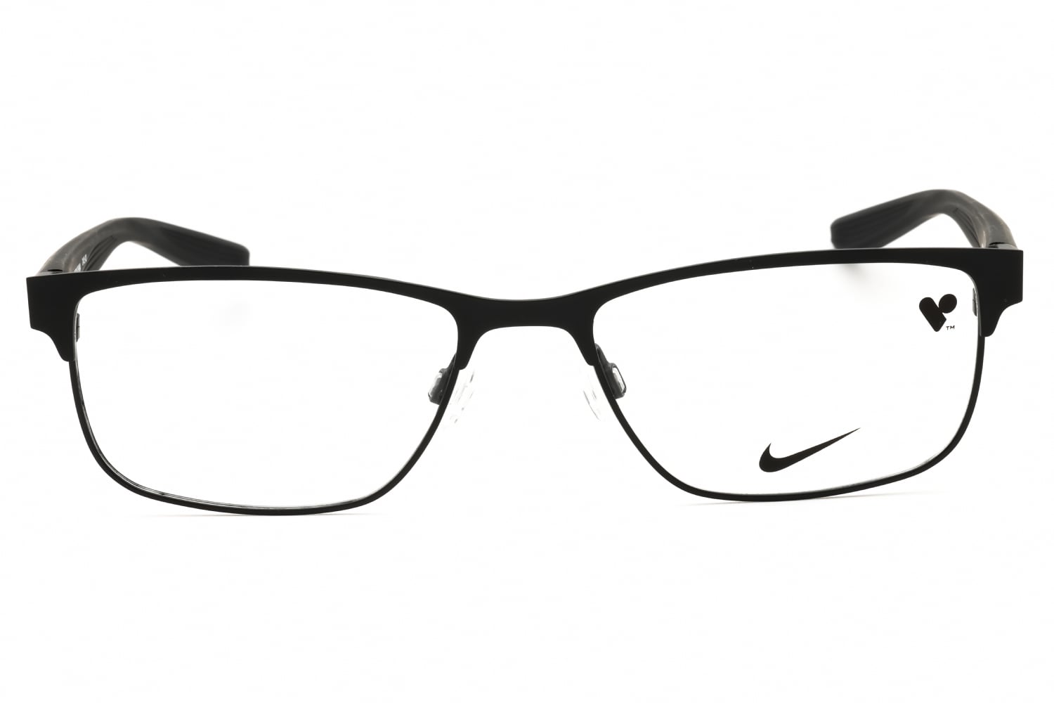 Nike NIKE 8190 - Satin Black, Metal, Rectangle frame