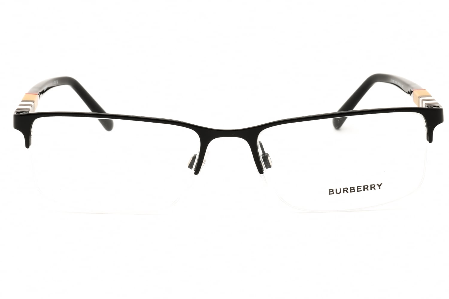 Burberry BE1282 - Black, Metal, Rectangle frame
