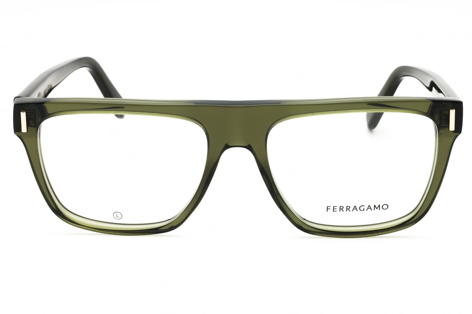Salvatore Ferragamo SF2997 - Transparent Khaki, Acetate, Rectangle frame