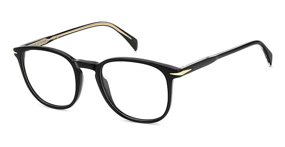 David Beckham DB 1212 - Black, Acetate, Rectangle frame
