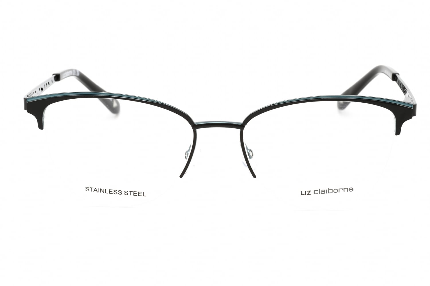 Liz Claiborne L 673 - Black Teal, Metal, Cat Eye frame