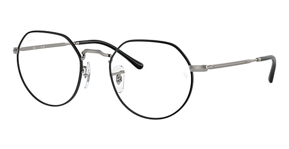 Ray-Ban RX6465 JACK - Black On Gunmetal, Metal, Round frame