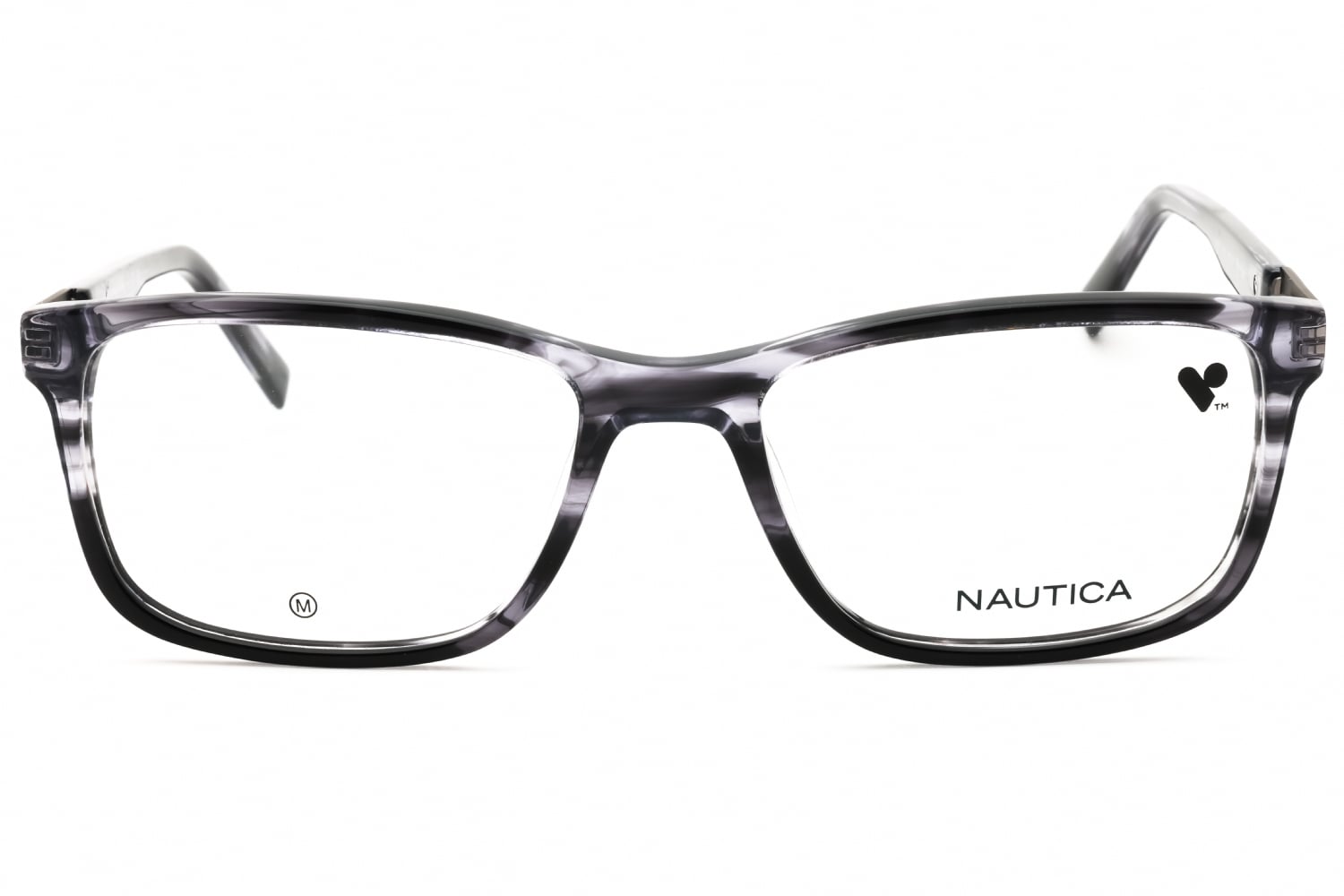 Nautica N8177 - Dark Grey Horn, Acetate, Rectangle frame