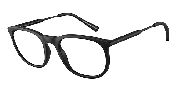Armani Exchange AX3127 - Matte Black, Acetate, Oval frame