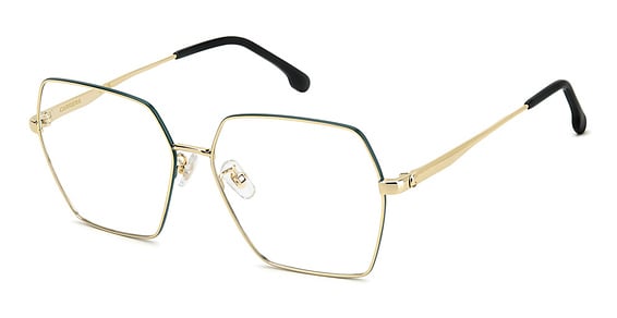 Carrera 3061 - Gold Teal, Stainless Steel, Rectangle frame