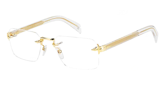 David Beckham DB 7116 - Loj2y Gd Crystal, Metal, Rectangle frame
