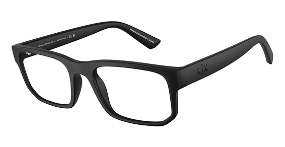 Armani Exchange AX3135 - Matte Black, Acetate, Rectangle frame