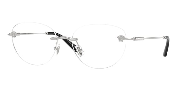 Versace VE1305 - Silver, Metal, Oval frame