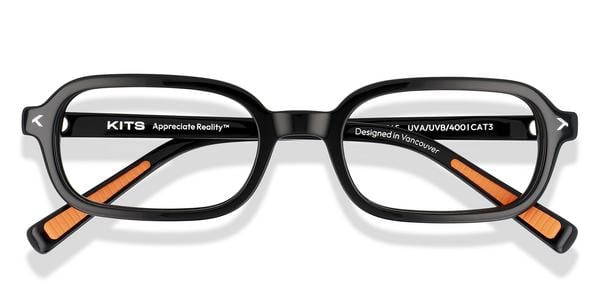 KITS Venture Sport - Shiny Black, Acetate, Rectangle frame
