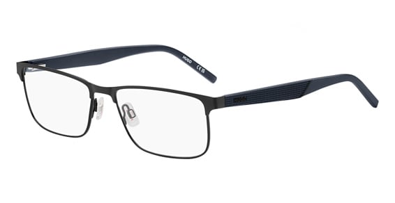 HUGO HG 1309 - Matte Black Blue, Stainless Steel, Rectangle frame
