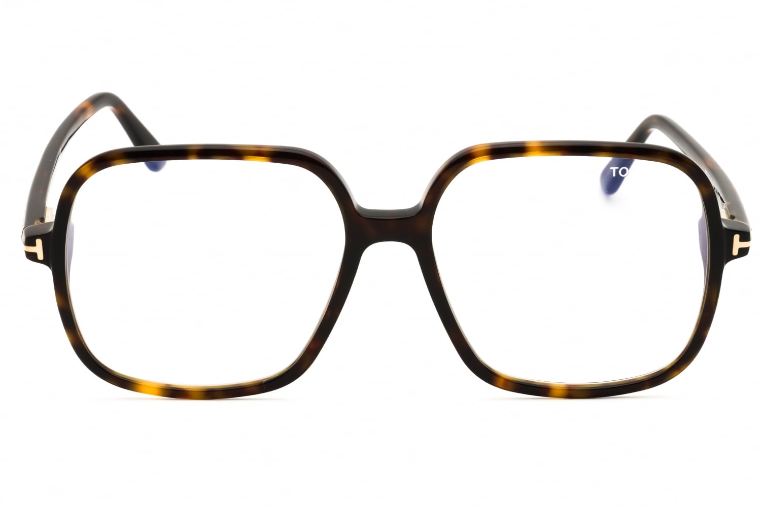 Tom Ford FT5764-B - Dark Havana / Clear, Acetate, Mixed Shapes frame