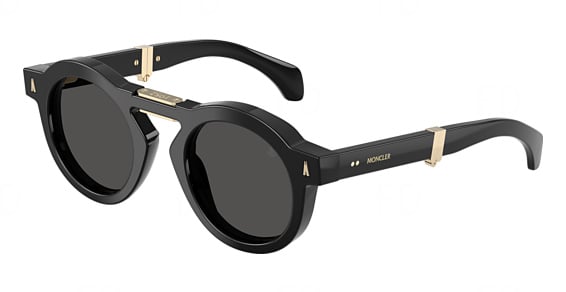 Moncler ME6019U GLISSE - Shiny Black, Plastic, Round frame