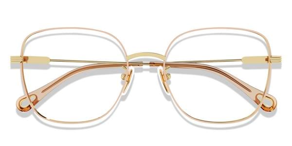 Chloe CH0141OA - Gold, Metal, Rectangle frame