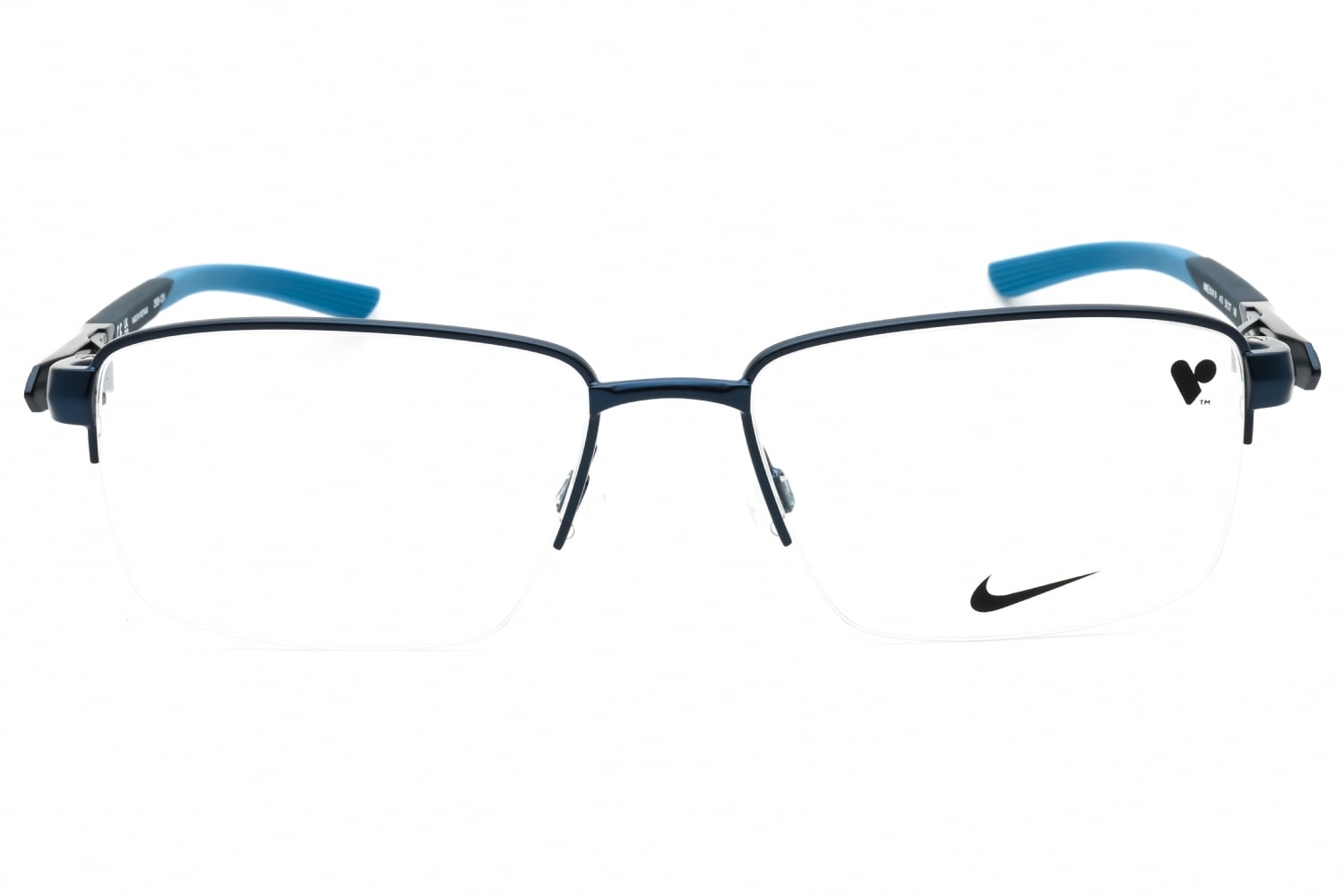 Nike NIKE 8141 - Satin Navy, Metal, Rectangle frame