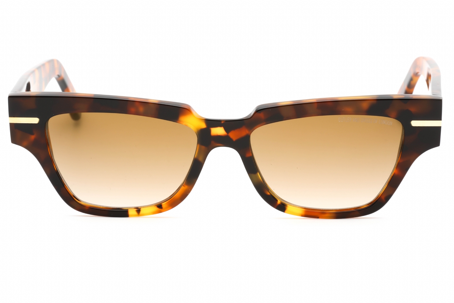 Cutler and Gross CG1349S - Light Dark Turtle, Acetate, Cat Eye frame