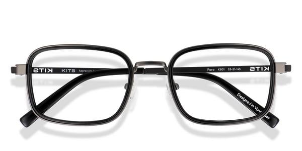KITS Faro - Black, Stainless Steel, Rectangle frame