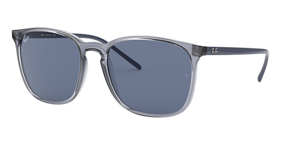 Ray-Ban RB4387 - Transparent Blue, Acetate, Oval frame