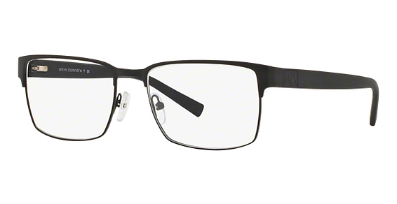 Armani Exchange AX1019 - Matte Black, Metal, Rectangle frame