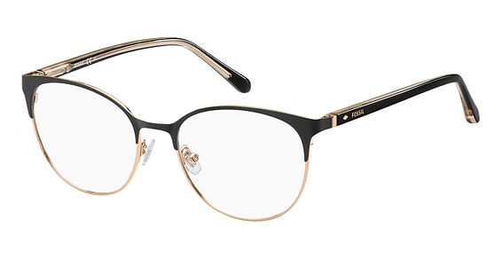 Fossil FOS 7041 - Matte Black, Stainless Steel, Mixed Shapes frame