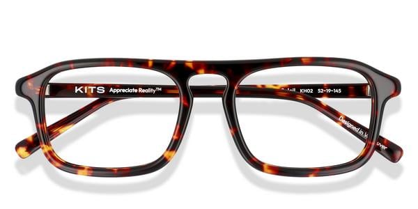 KITS Soleil - Shiny Dark Havana, Acetate, Rectangle frame