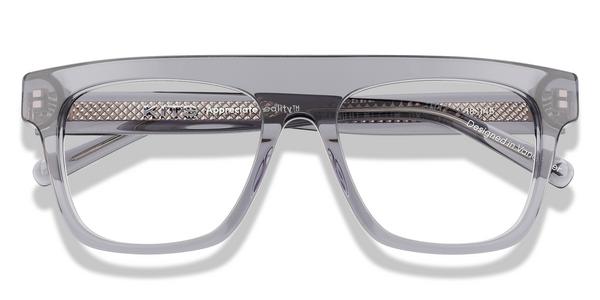 KITS Ronaldo Alpha - Transparent Light Grey, Acetate, Flat-Top frame