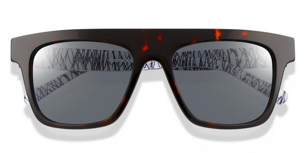 KITS Ronaldo Primo Sun - Havana/Scribbles, Acetate, Flat-Top frame